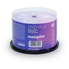 50 Dvd+r 8.5 Gb Maxprint Printable 240 Minutos 8x Original 