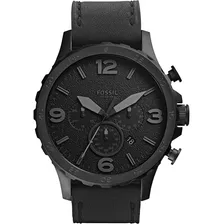 Reloj Caballero Fossil Jr1354 Color Negro De Piel