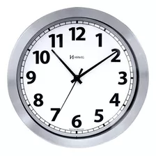 Reloj De Pared Silencioso De Aluminio Sweep Herweg 6714s De 25 Cm