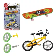 Kit Bicicleta De Dedo Com Skate De Dedo E 5 Acessórios