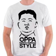 Camiseta Oppa Korean Style Kim Jong-un Coreia Norte Psy