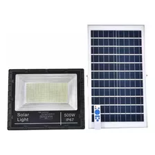 Foco Solar 500w 400ledexterior+ Panel Solar Y Control Remoto