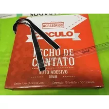 Fecho De Contato Auto Adesivo 16mm 25 Mts ( Preto)