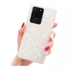 Funda Samsung Galaxy S20 Ultra De Silicona Brillo Nacarado