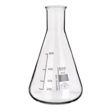 Erlenmeyer En Vidrio Boca Angosta De 2000 Ml Marca Simax