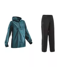 Conjunto De Chamarra Y Sobrepantalon 100% Impermeable, Comodo, Resistente Y Compacto Bici Moto Senderismo Dama Caballero