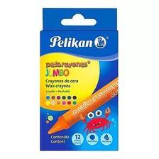 Crayones Pelikan C/12 Redonda Jumbo