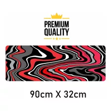 Mouse Pad Gamer Red Gradient Strata Bold 90cm X 32cm