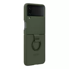 Funda Samsung Silicone Cover With Ring Khaki Con Diseño Lisa Para Samsung Galaxy Z Flip4 Por 1 Unidad