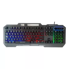 Teclado Gamer Metálico Rgb Aoas M888 Resiste Salpicaduras Color Del Teclado Metal Idioma Español Latinoamérica