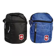 Bolso Cruzado Tipo Victorinox Bandolero Impermeable 4 Cierre