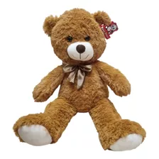 Oso De Peluche Marrón Mediano 60cm Con Moño 1601 D