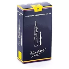 Vandoren Sopranino Sax Tradicionales Cañas Fuerza 2; Caja D