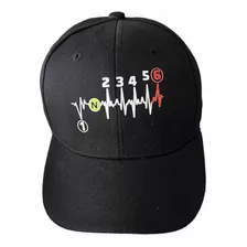 Gorra Negra Yamaha Con Estampado Velocidades