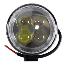 Farol De Milha Led Redondo 4 Led Jeep Caminhao 12w 12v/24v 