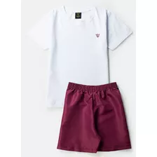 Conjunto Infantil Masculino Básico Branco 0599 - Torrox