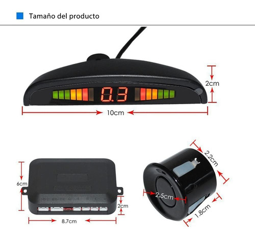 Sistema De Radar De Auto Con 4 Sensores De Estacionamiento Foto 2