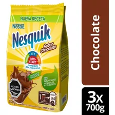 Saborizante Para Leche Nesquik® Optistar® Chocolate 700g X3 