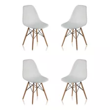 Silla De Comedor Garden Life Eames Color Blanco 4 Unidades