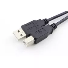 Cabo Universal Usb 2.0 Macho Impressora E Projetor 2 Metros Cor Preto