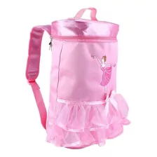 Mochila Bordada Con Tutú De Ballet Rosa Para Niña