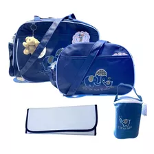 Kit Maternidade Bolsa Menino 4 Pçs Bebezinho Azul Viagem 