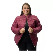 Jaqueta City Lady Plus Size Nylon Com Zíper
