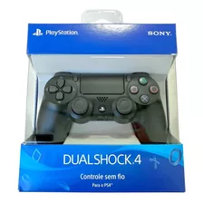 Controle Joystick Sem Fio Dualshock 4 Jet Black Preto - Ps4