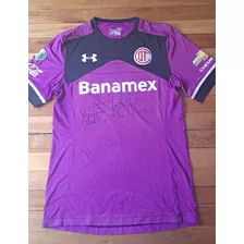 Camiseta Deportivo Toluca. Paulo Da Silva. Firmada