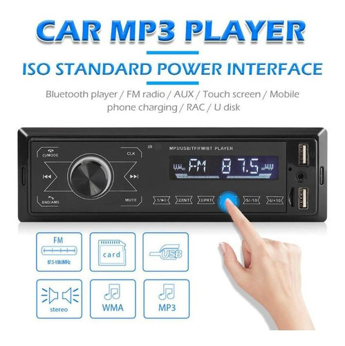 Radio Bluetooth Para Coche, Reproductor De Mp3 Estreo, Repr Foto 2