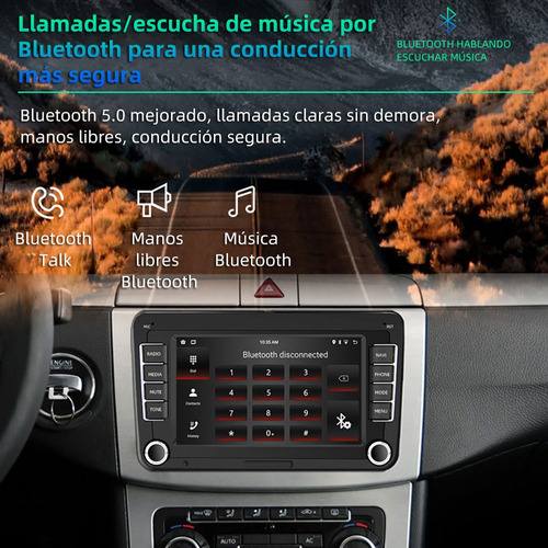 7 Autoestreo Android 12 Mirrorlink Bt Gpspara Vw Skoda Polo Foto 3