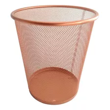 Lixeira Cesto Lixo Aramada Quarto Escritório Rose Gold 10l