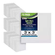 Us Art Supply 3 X 3 Mini Profesional Preparado Lona 1pack De