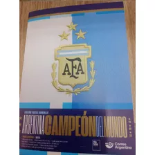 Estampillas Correo Argentino Mundial Qatar Edición Limitada 