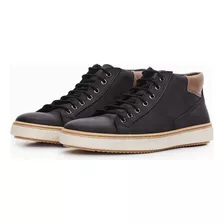 Zapatilla Urbana De Cuero Negra Oslo Hombre Boating