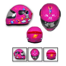 Casco Infantil Con Luz Fiusha Girl Spaces Promocion Rmb