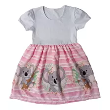 Vestido Infantil Temático Festa Vários Temas Crianças Menina