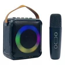 Karaoke Bocina Micrófono Portátil Con Bluetooth Inalámbrico