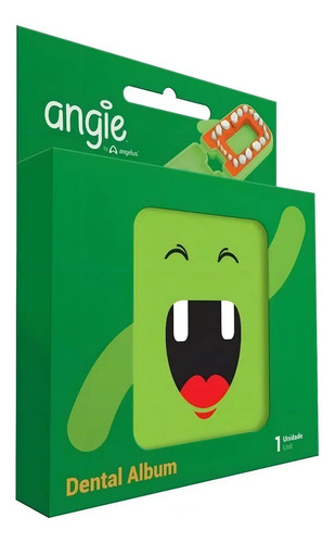 Dental Álbum Porta Dentinhos De Leite Verde Angie Oral Care Liso