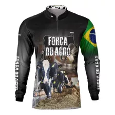 Camisa Agro Brk Produtor De Leite Com Proteção Solar Uv 50+