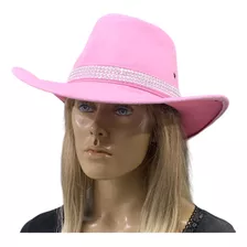 Chapéu Cowboy Boiadeira Camurça Faixa Brilho Ana Castela