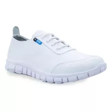 Zapato Tenis Blanco Clínico Piel Ligero Enfermero Dr 3017