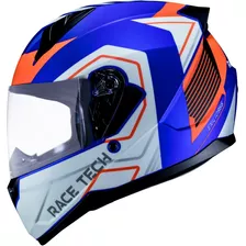 Capacete Para Moto Race Tech Sector Exilio Azul Fosco