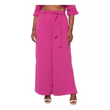 Calça Pantalona Fenda Laço Plus Size +++ Moda Premium Dade