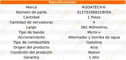 (1) Banda Accesorios Micro-v Sundance 2.2l 4 Cil 89/94 Foto 2