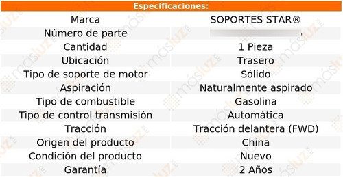 1) Soporte Motor Tras Para Kia Rondo 2.7l 6 Cil 07/11 Foto 2