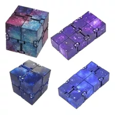 2 Cubo Infinito Magico Fidget Toy Empurre Pop Anti Stress Estrutura Roxo/azul