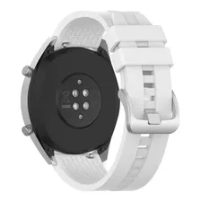 Pulseira De Silicone Para Huawei Watch Gt2 Gt3 46mm Gt 2 Pro Cor Branco Largura 22