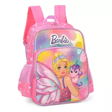 Mochila Costas G Escolar Barbie Unicornio Sereia Is39121 Cor Pink
