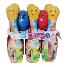 Boliche Brinquedo Infantil Super Resistente 6 Pinos 2 Bolas